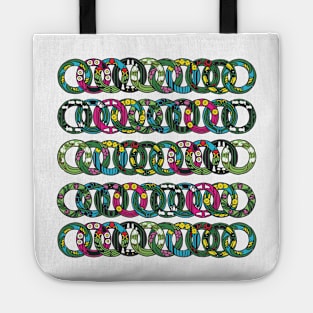 linked floral chain Tote