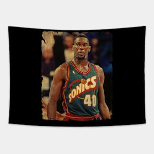 Shawn Kemp - Vintage Design Of Basketball Tapestry