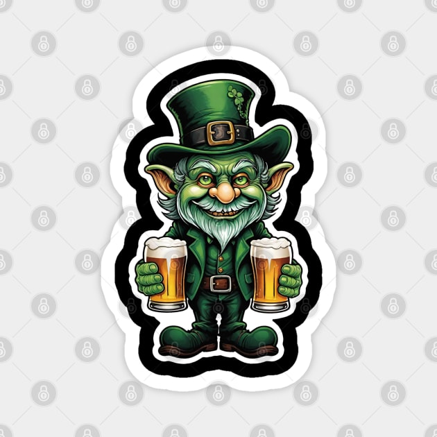 St Patricks Day Leprechaun 3 Magnet by Grave Digs