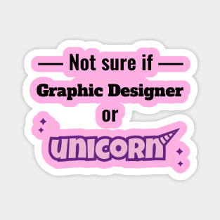 Graphic designer unicorn Magnet