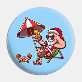 Tropical Santa Claus Pin