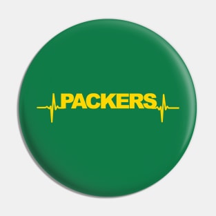 packers heartbeat yellow T-shirt Pin