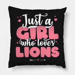 Just A Girl Who Loves Lions - Cute Lion lover gift product Pillow