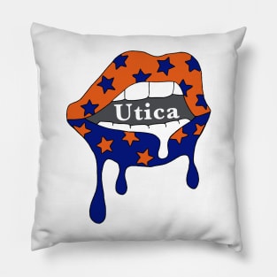 Utica dripping lips Pillow