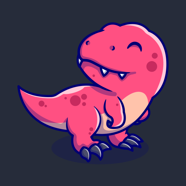 Cute Baby Tyrannosaurus Cartoon by Catalyst Labs