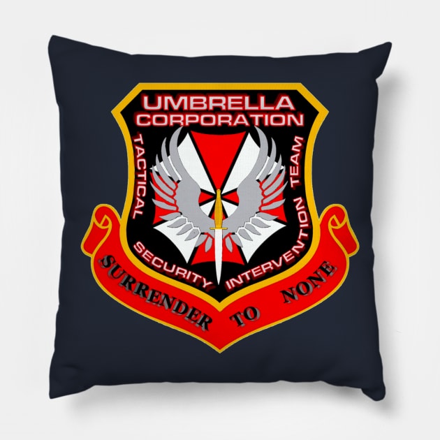 umbrella corps Pillow by yukiotanaka