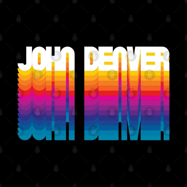 Retro Denver Proud Name Personalized Gift Rainbow Style by Time Travel Style