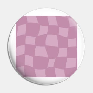 Abstract Warped Checker Board - Soft Lilac Pin