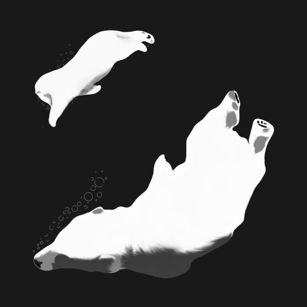 Polar bears swimming by AshStore