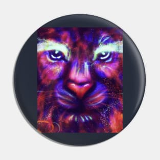 Purple Galaxy Lion Pin