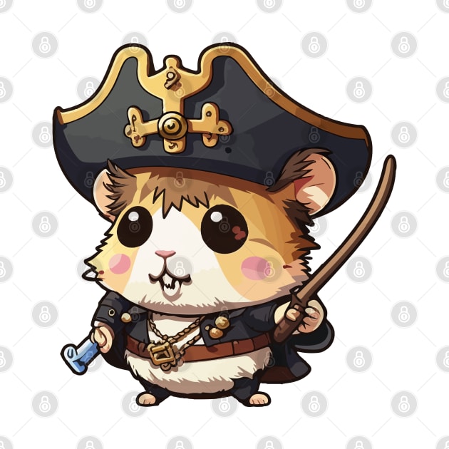 Cute hamster pirate by Scrapitsideways