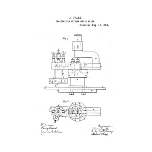 Machine for cutting metal oval Vintage Patent Hand Drawing T-Shirt