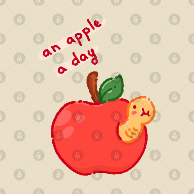 An apple a day by Tinyarts