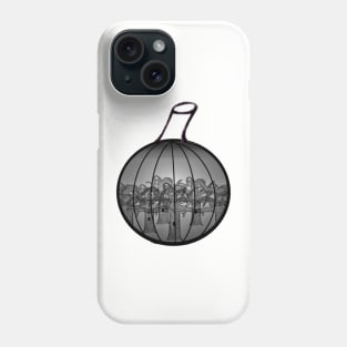 Spooky Forest Pumpkin Pattern (Light Gray) Phone Case