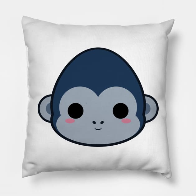 Cute Gorilla Pillow by alien3287