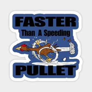 Funny running chicken cartoon Magnet