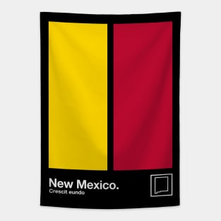 New Mexico State Flag  // Original Minimalist Artwork Poster Design Tapestry