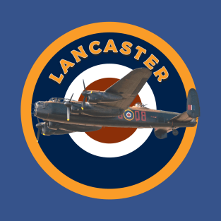 Lancaster Bomber in RAF Roundel T-Shirt