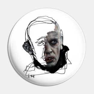 Nosferatu | Horror Monster Vampire Portrait | Unfinished Business Collection | Painting Pin