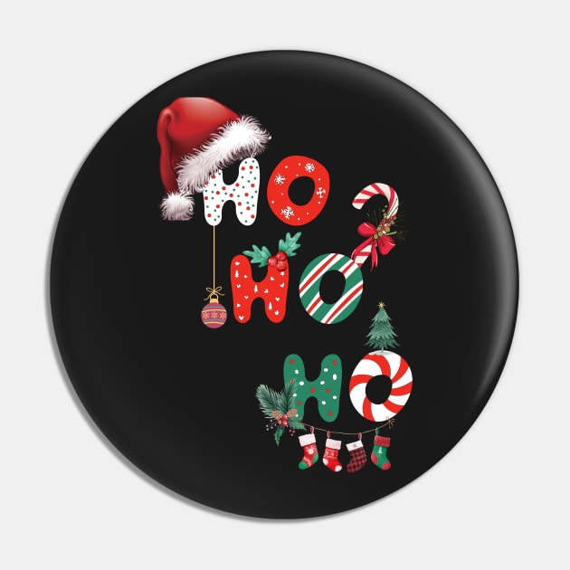 Ho Ho Ho Merry Christmas Pin by dooddles