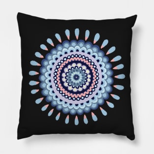 Mandala Blue Pillow