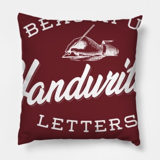 Beautiful Handwritten Letters Pillow