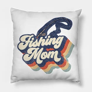 Retro Fishing Mom Mother's Day Pillow