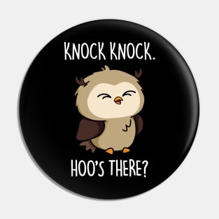 Hoos There Cute Owl Pun Pin