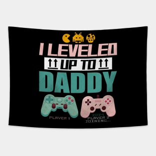 I Leveled Up To Daddy 2024 Soon To Be Dad Fathers Day Tapestry