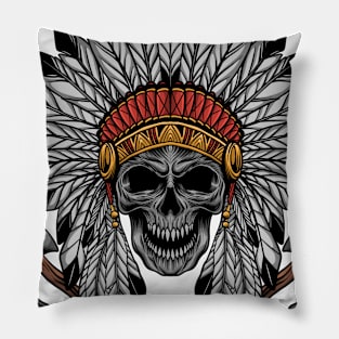 skull indian Pillow