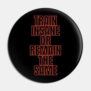 Train insane or remain the same Pin