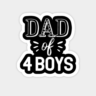 Dad Of 3 Boys Gift Fathers Day Dad 3 Boys Gift Magnet