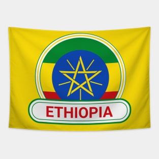 Ethiopia Country Badge - Ethiopia Flag Tapestry