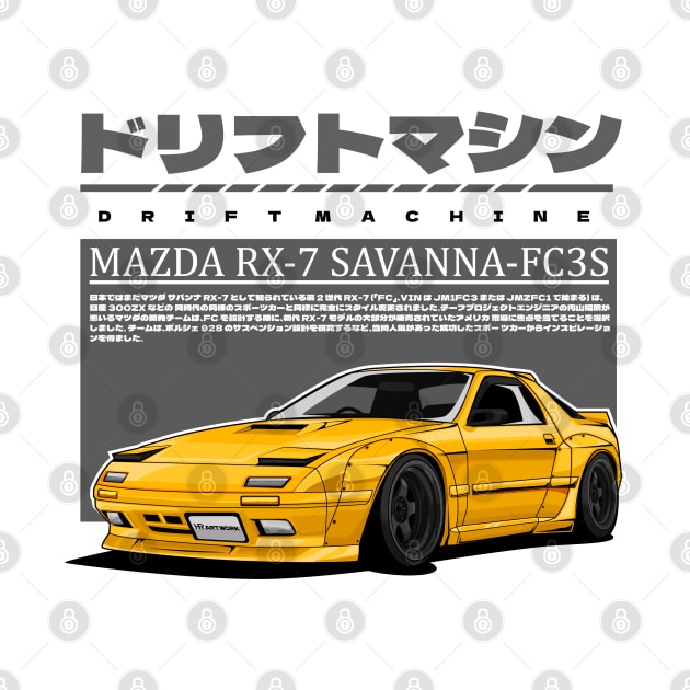 MAZDA RX-7 SAVANNA FC3S(YELLOW) by HFP_ARTWORK