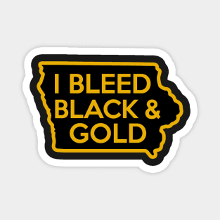 Iowa I Bleed Black And Gold Magnet