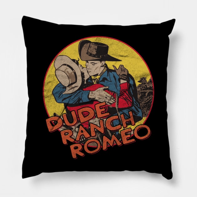 Dude Ranch Romeo / Vintage Western / Comic Book Style Pillow by RCDBerlin