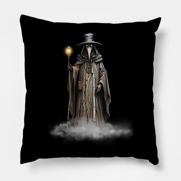 Scary Plague Doctor Pillow by Trip Tank