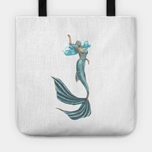 Mermaid Swimming in Caribbean Waters Tote