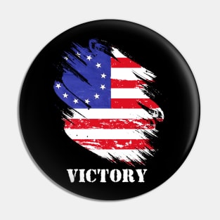 Betsy Ross Victory 1776 american flag Pin