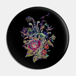 Black Panther Art - Glowing Flowers in the Dark 9 Pin