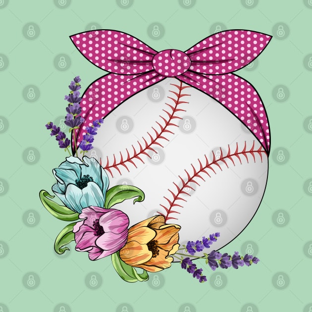 Baseball Floral Design by Designoholic