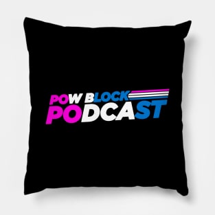 Pow Block Podcast NP 2024 Logo (Trans Rights) Pillow