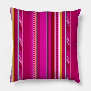 Pink Funky Stripes Pillow