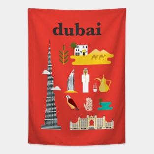 Dubai city poster Tapestry