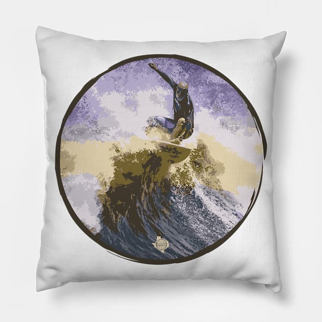 Texas Style Lone Surfer Pillow by CamcoGraphics