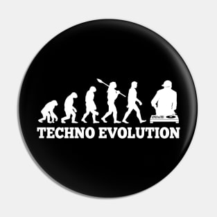 Techno Evolution Music Dance Cross Electronic Trance EDM Pin