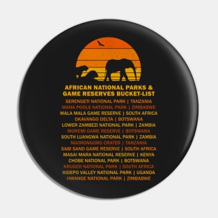 African Safari Bucket List Sunset Lion Elephant Serengeti Pin