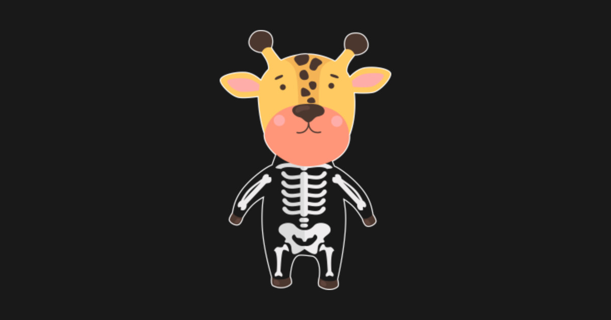 Giraffe Funny Halloween Skeleton Xray Costume Giraffe Funny