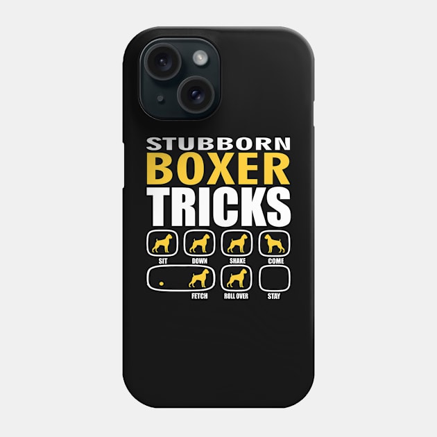 Stubborn Boxer Tricks Phone Case by Madfido