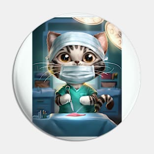Cute cat surgeon in icu Pin